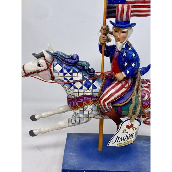 Jim Shore Heartwood Creek 2008 God Bless America Uncle Sam On Horse 4013280 RARE - Picture 3 of 13